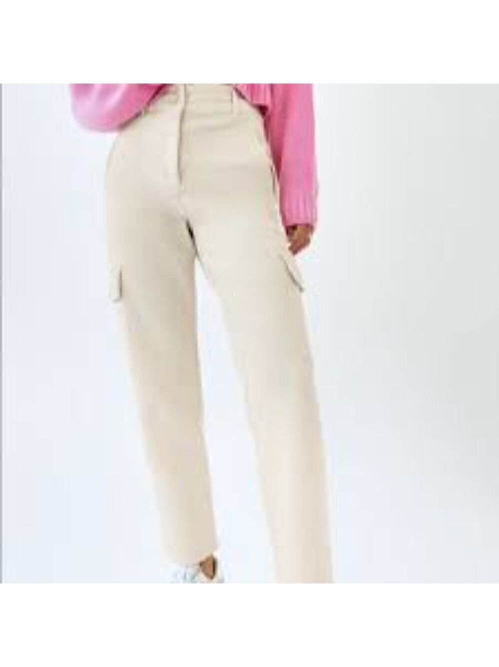 NWT Aritzia Wilfred Free Modern Cargo Pant High-waisted  pants Beige Size 10